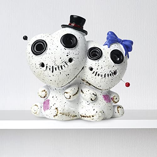 Ikasus Voodoo Doll Cone Incense Burner Voodoo Doll Cone Burner With Smokes Dual-Frog Aromatherapy Incense Holder Halloween Decoration Ornament Desktop Resin Ornament For Home Indoor Decoration #TOP6