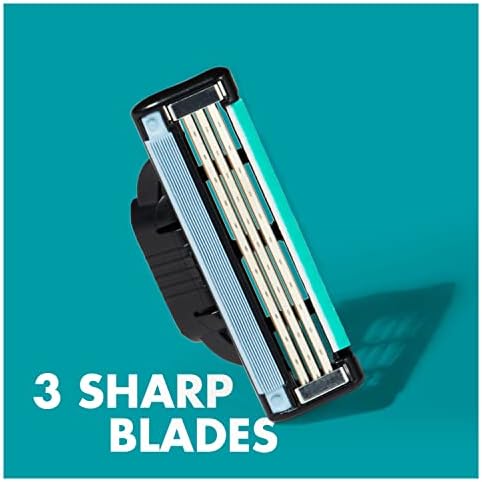 Gillette Mach3 Razor Blades Men, Pack of 8 Razor Blade Refills, Stronger Than Steel Blades, Enhanced Lubrastrip