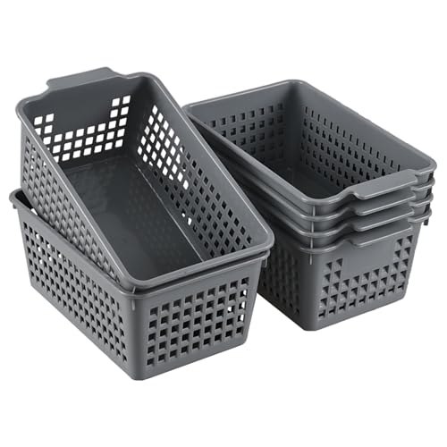 Paquete de 6 cestas de almacenamiento pequeñas con diseño compacto 2