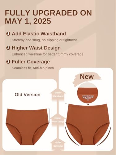 High Waisted No Show Women's Underwear AIVEITE 6 Pack Seamless Comfortable Sleepwear
| AIVEITE No Show High Waisted Wom 