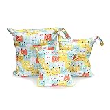 Bolsa de pañales de 3 piezas / juego, una grande, mediana y una pequeña.3 tamaños: XL: 40 * 45cm, 2 cremalleras; L: 30 * 36cm, 2 cremalleras; M: 28 * 30cm, 1 cremallera