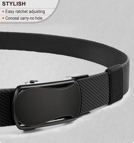 Golf Belt For Men,Mens Ratchet Belt Stretch Nylon for Mens Golf Sport Hiking Casual Pants2