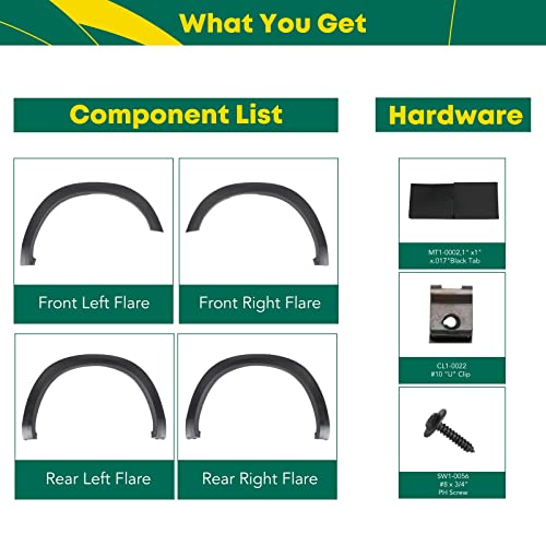 Yhtauto YHTFF00016 Oe Factory Style Fender Flares W/Hardware Kit Replacement thumb #8