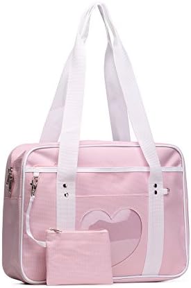 STEAMEDBUN Kawaii Ita Bag Japanese School Bag Cute Tote Bag Large Shoulder Anime Heart Purse