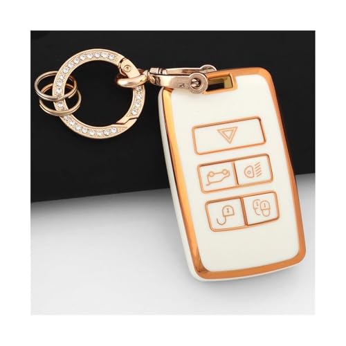 Coque de clé Jaguar XEL E-Pace blanc TPU contre rayures et chocs