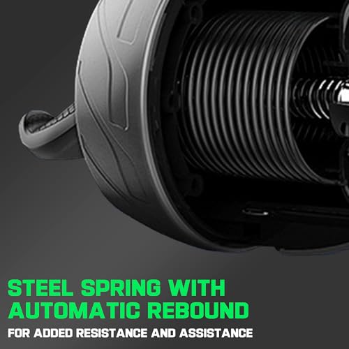 Ab Roller Wheel with Knee Pad Mat,Automatic Rebound Abdominal Wheel Abs Workout Equipment,Home Gym Equipment,No Noise Ab Wheel for Men&Women Abdominal - Thumbnail 3