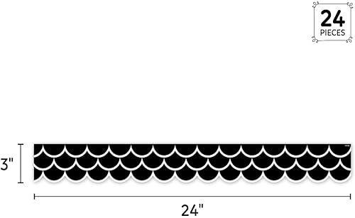 Miniatura 2 de CTP Black Scallops EZ Border para el aula - Borde de tablón de anuncios para aula (prensa creativa de enseñanza 10674)