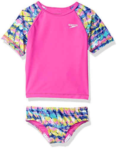 Image of Speedo Girl's Uv Swim Shirt Short Sleeve Rashguard Set