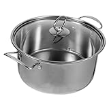 ULTECHNOVO Kleiner Edelstahl Suppentopf Mit Deckel Wärmetopf Herdtopf 22cm Haushaltskochtopf Induktionsgeeignet