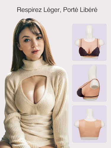 Faux sein silicone de haute qualité, prothèse mammaire réaliste bonnet B à G