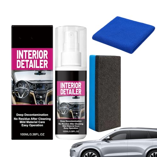 Nettoyant Pour Cuir De Voiture – Spray De Nettoyage Intérieur Multi-usages, Nettoyant Pour Vitres De Tableau De Bord, Entretien Du Tableau De Bord Et Des Tissus D'ameublement | Spray Détachant Pour Ta