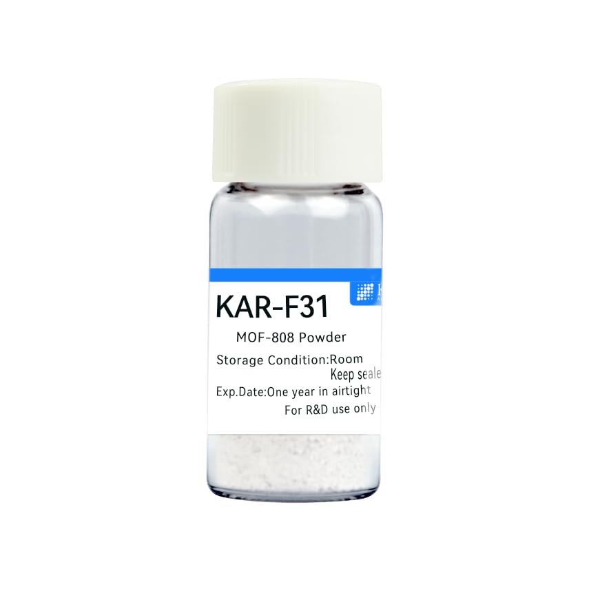 Metal Organic Frameworks MOFs MOF-801 (Zr) White Powder KAR-F37 500-1000 nm Ideal for adsorption, Gas Storage, Separation, and Catalysis CAS 1355974-78-5(1 Gram)