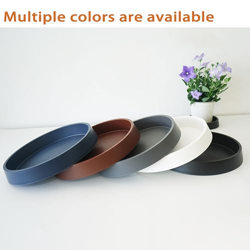Bleuhome Plant Saucer Tray for Ceramic Plastic Pots, 12 inch Plant Saucers for Indoors, Pot Saucers Trays, Bird Bath Bowls, Flower Planter Water Drip Trays for Pots Base (12", Brown) by Bleuhome - Used condition - Image 6