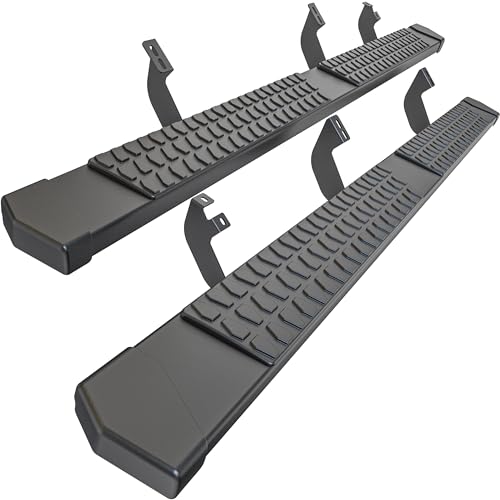 AutoBull 6 Inches Running Boards Side Steps Compatible with 2024 2025 2026 Toyota Tacoma Double/Crew Cab 4 Full Doors Black Textured Aluminum Nerf Bars