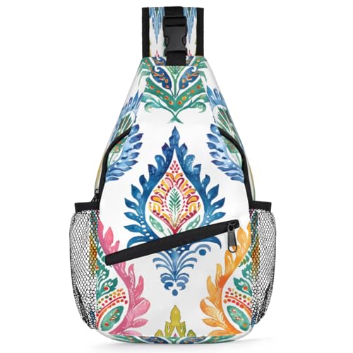 Bolso Sling para Hombre y Mujer con Hojas India