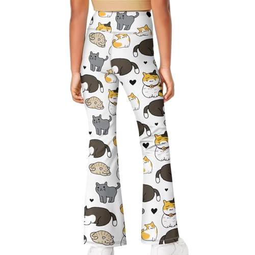 Girls Bell Bottom Pants High Waisted Yoga Pants Casual Pants Activewear 5-144