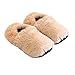 Thermo Sox Podgrzewane kapcie domowe do kuchenki mikrofalowej i piekarnika – kapcie do kuchenki mikrofalowej, pantofle cieplne, kapcie ogrzewające Supersoft, morela, 36/40 EU