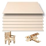 6 Pieces Basswood Sheets 12 X 24 X 1/8 Inches Unfinished Wood Sheet Thin Craft Plywood DIY Wood for