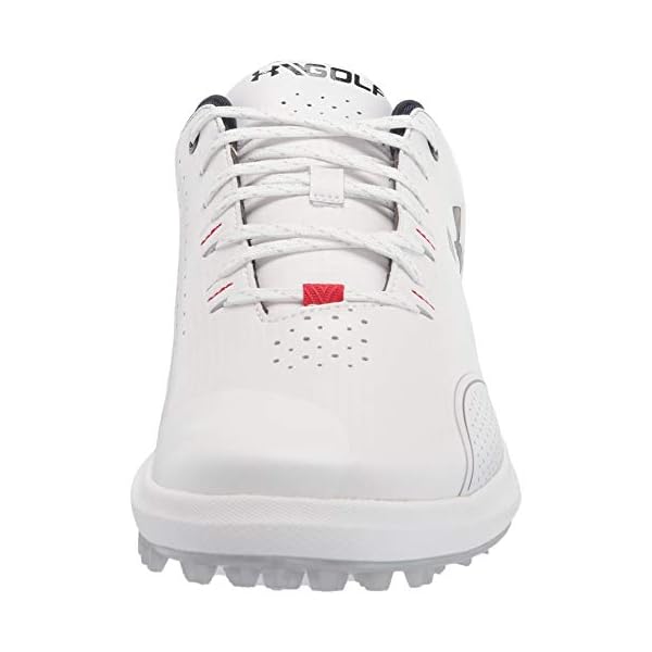 Under Armour Men's Draw Sport Golf Shoe, White (102)/Academy Blue, 9 - Image 3