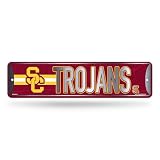 Rico Industries NCAA Southern California Trojans - USC Metal Street Sign 4' x 15' Home Décor - Bedroom - Office - Man Cave