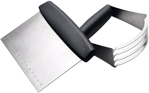 Pastry Cutter, Creland Stainless Steel Pastry Scraper & Dough Blender Baking Pastry Mixer and Bench Chopper Set for Pastry, Vegetable, Dough Cutting and Blending