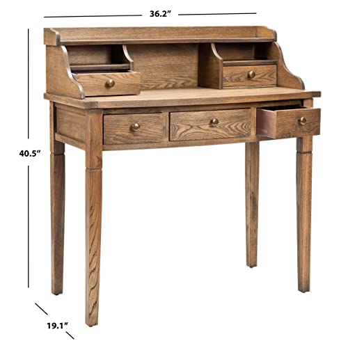Safavieh American Homes Collection Landon Medium Oak Writing Desk #TOP1