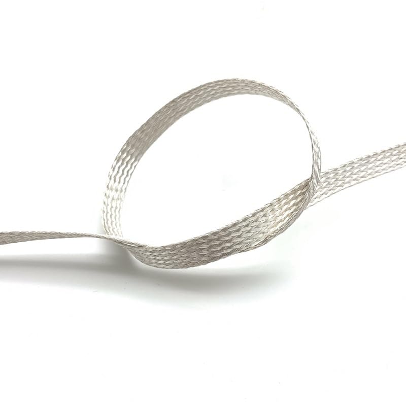 Filo di protezione per cavi, Manicotti resistenti alle onde elettromagnetiche, manicotto schermante in rame placcato argento, cavo anti-interferenza intrecciato telescopico(6MM x 5M)