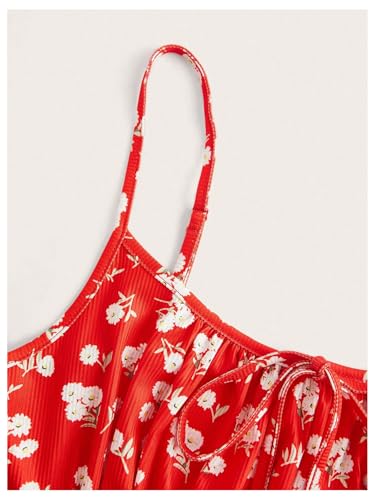 Image of Verdusa Women's Plus Size Floral Summer Dresses Boho Short Sundress Holiday Cami Flowy Dress