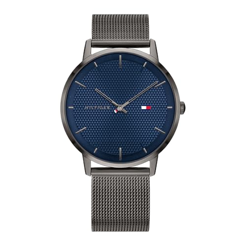 Tommy Hilfiger Analog Quarzuhr für Herren mit Rotguss Edelstahl-Mesh-Gliederarmband - 1791656