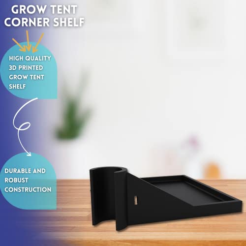 Grow Tent Corner Shelf | Pack Of 1- Grow Tent Poles With Optional Zip-Tie Notch For Heavy Objects | Small Grow Tent Accessories ( 16Mm, Varying Random - Black, Green, White, Blue) #TOP2