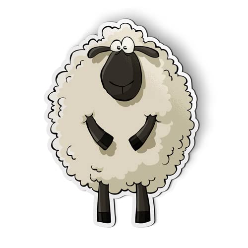 Imán de 12,7 cm para taquilla Funny Sheep accesorio magnético decorativo para refrigerador y coche