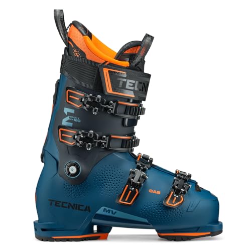 Tecnica Mach1 MV 120 All Mountain/High Performance Men's Downhill Ski Boot (Sport Blue, 26.5)