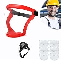 Tooltekt Full Face Shield - Anti-Fog & Anti-Dust Safety Mask With Filters (Black)