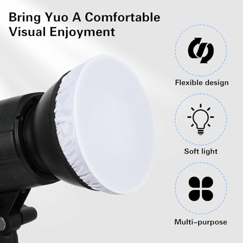 Image of 7 inch /18cm Light Diffuser,Soft Diffuser Lamp Cover White Lamp Shade Diffuser,Great for Studio Strobe Reflectors, Video Shooting (4Pcs)