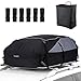 Produktbild Ranikeer Dachbox Auto 21 Kubikfuß Faltbare Wasserdicht Dachtasche Gepäckbox Tasche Aufbewahrungsbox mit 6 Verstärkungsschnallen für Fahrzeuge mit/ohne Gepäckträger Gepäcktransport, Vans, SUVs