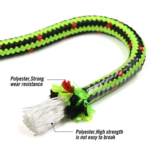 Perantlb 16 Strand Arborist Climbing Rope, UV Resistant and Weather Resistant Double Braided Boat rope1 / 2 \"by 150 \'Black with Green…