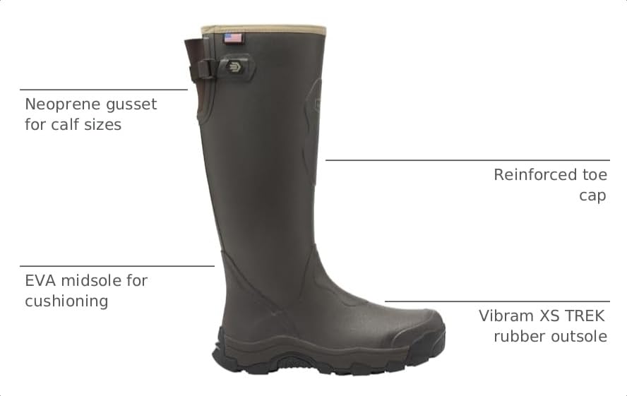 Image of LaCrosse Alpha Evolution 17 inch Men's Rubber Hunting Boots - Waterproof, Made in USA, Comfort Liner