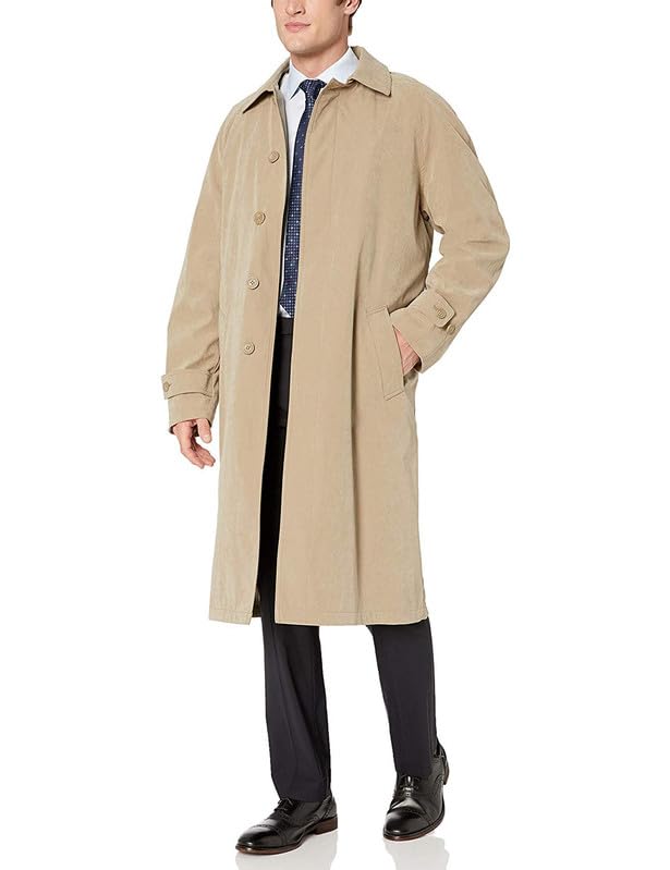 Adam Baker Men's Trench Coat (R699715 ñ 699707) Full Length All Year-Round Belted Menís Renny Raincoat - Taupe ñ 44R
