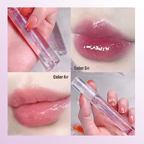Miaritick 6 Pieces Lip Gloss Kit, Glossy Mirror Clear Lip Glaze Kit, Moisturizing Lip Tint Kit, Summer Makeup Glossy Lip Gloss For Young Girls #TOP2