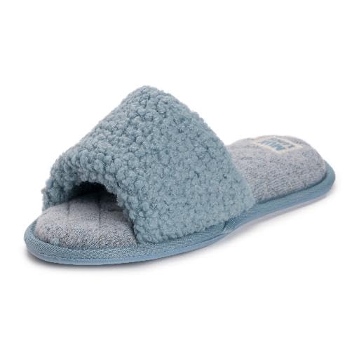 MUK LUKS Women's Sariah Slipper, Dark Blue, Medium