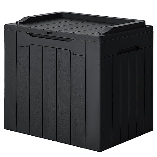 Jummico 31 Gallon Resin Deck Box Waterproof Indoor Outdoor Storage Boxes For Patio Furniture Cushions, Toys And Garden Tools #TOP26