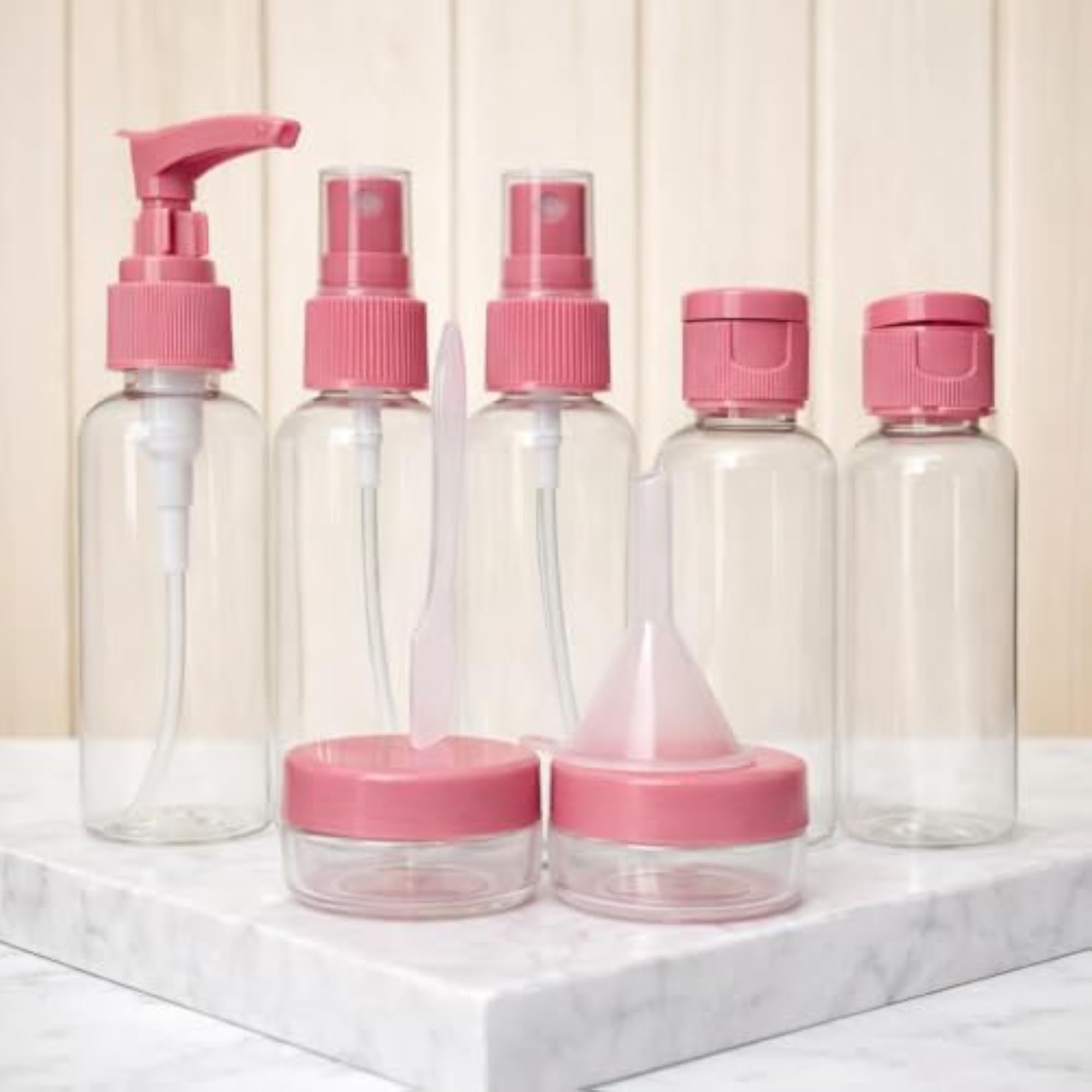 9 Piece Refillable Travel Bottle Kit for Toiletries