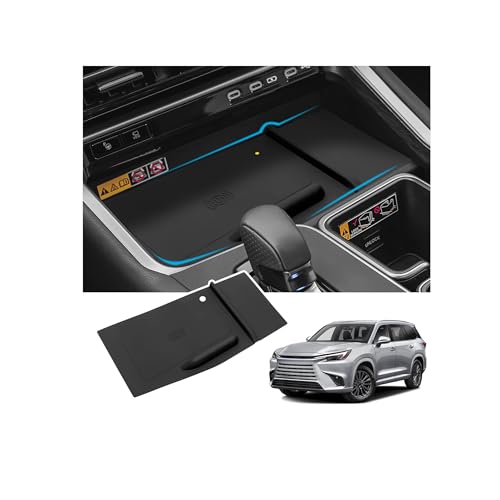 Hugeek Wireless Charging Anti-Slip Mat Compatible with Lexus 2024 2025 2026 TX TX350/TX500h/TX500h+ Accessories Silicone Material Center Console Liner Protective Pad
