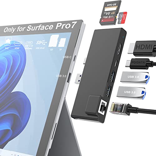 Station d'accueil Microsoft Surface Pro 7 adaptateur USB C HDMI Ethernet RJ45