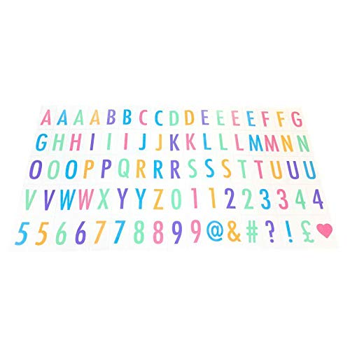 85 Letras Coloridas para Luminária Palavras Letreiro de Cinema - Lightbox - A4
