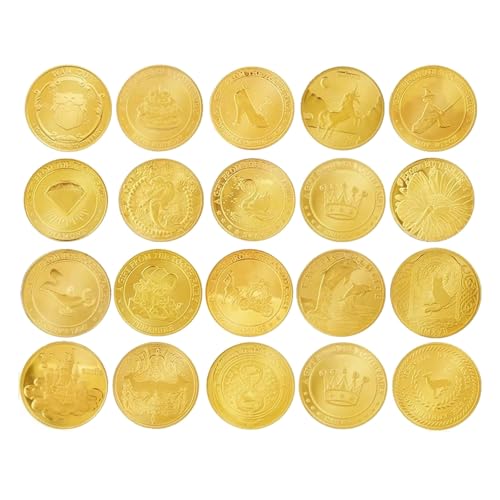 DFsucces 歯の妖精 コイン 20枚セット バラエティ 妖精 乳歯 歯と交換するコイン 褒美金貨記念コイン 遊び道具 ゴールド