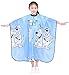 Mantellina per bambini per Taglio dei Capelli, Cappa per Shampoo Bimbi, Mantelline Impermeabili 52"x37" (Blu)