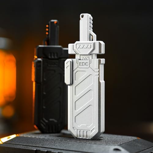 Sky-Breaker Sword Fidget Slider, Metal Fidget Sword EDC Fidget Toys for Adults, Portable Stress Relief Toy for Keep Focus & Anxiety Relief, ADHD Tools Gadgets for Men (Frosted Silver)