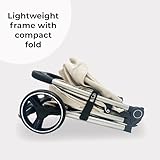 My Babiie MB160 Pushchair – from Birth to 4 Years (22kg), 4-Wheel Suspension, Large Basket, XL Canopy, Foldable, Compact, Stroller with Footmuff, Cup Holder, Rain Cover – Oatmeal - Image 4