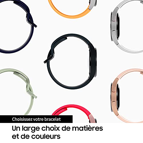 Samsung Galaxy Watch4 4G 40 mm, or rose - Montre connectée intelligente, surveillance de la santé, bien-être, sport, IMC, ECG, batterie longue durée – Version FR